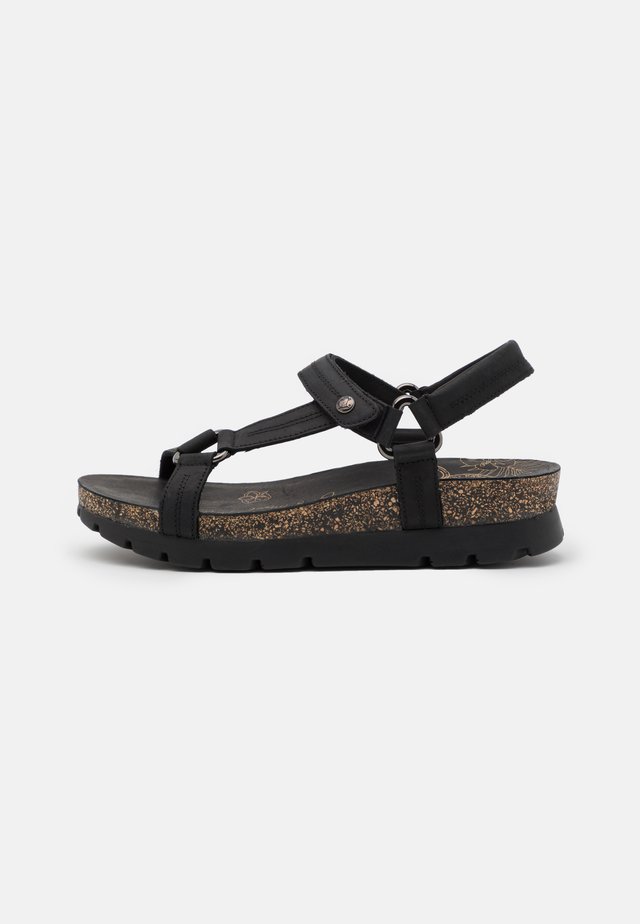 SANDRA BASICS GRASS - Platform sandals - black