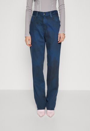 VIKTORIA HIGH - Ravne kavbojke - sea blue vintage denim wash