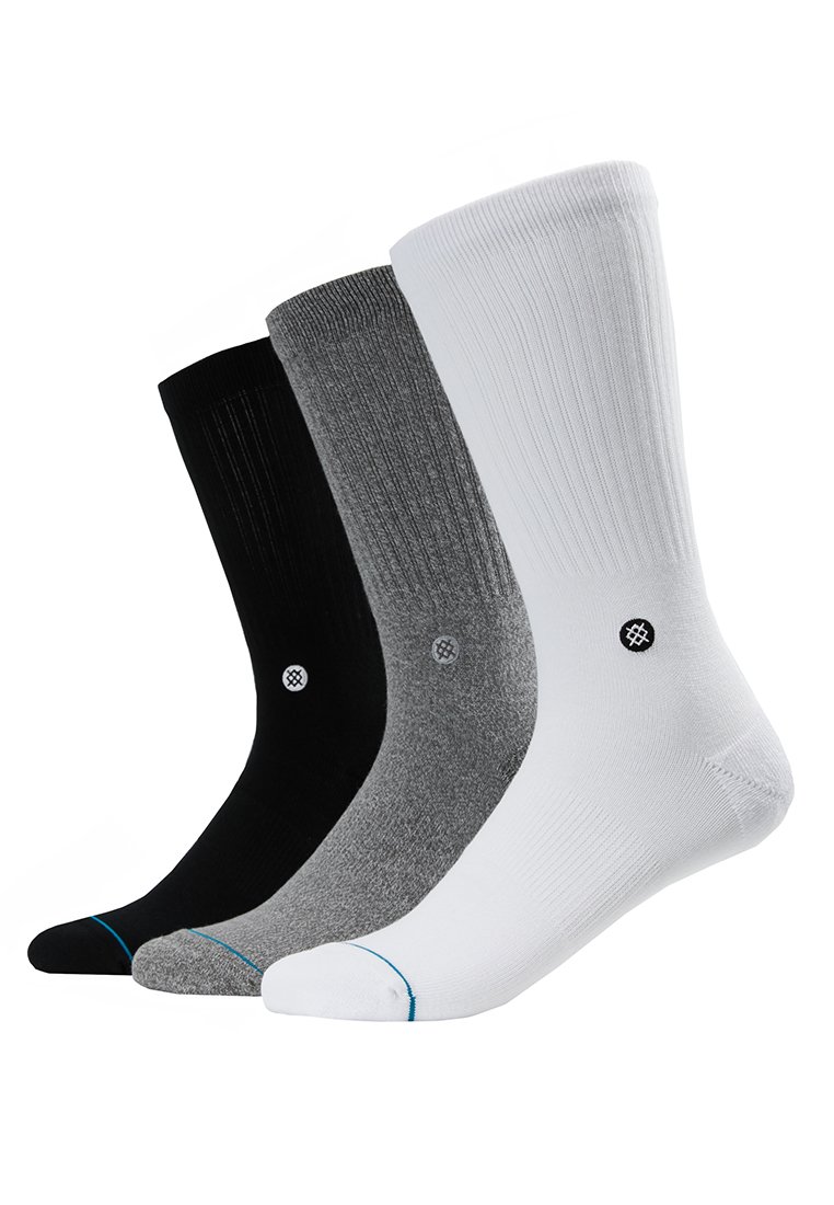 Stance Icon Casual Calzini, Grigio, M (Pacco da 3) Uomo