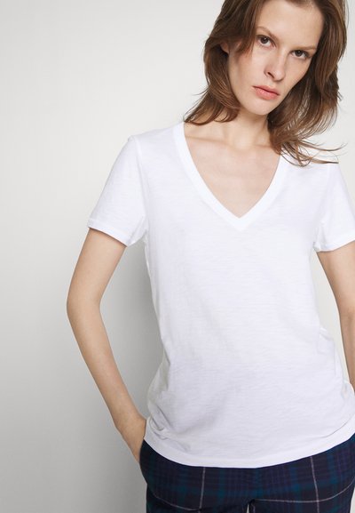 rag & bone THE VEE - Βασικό μπλουζάκι - brightwhite