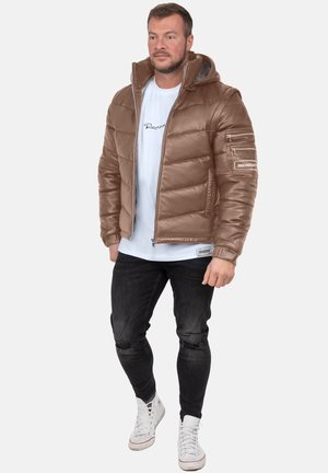 Leather jacket - dunkelbraun