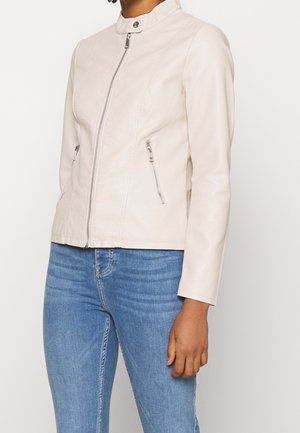 Imitatieleren jas - off-white