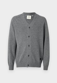 Lyle & Scott SADDLE SLEEVE V NECK - Ζακέτα - grey heather