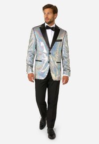 SEQUINS TUXEDOS - Tygbyxor - silver