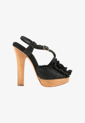 Dolce&Gabbana, CLOTH SANDAL BLACK - Sandales à talons hauts - black