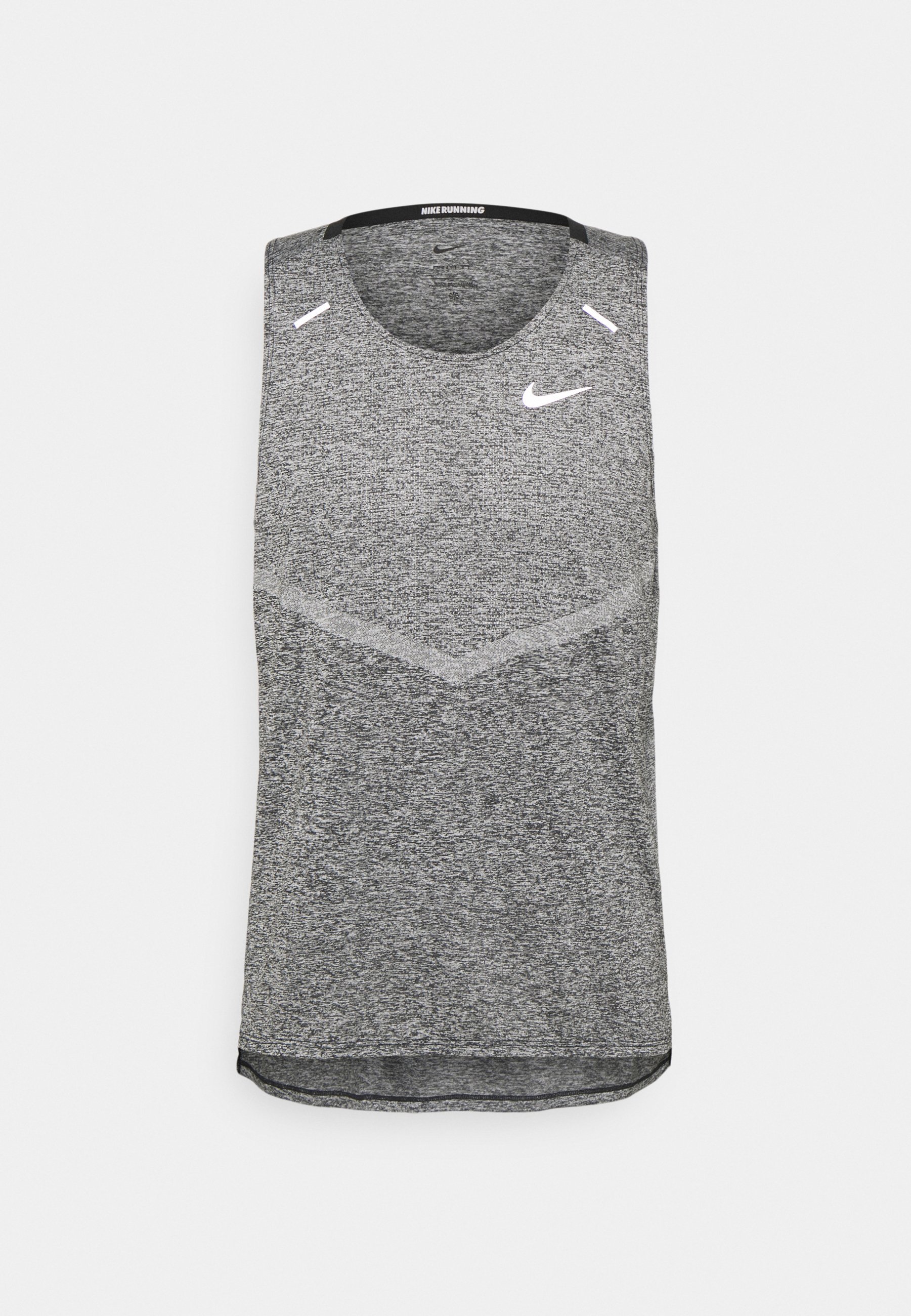Nike Performance RISE TANK Top black/heather/reflective silver