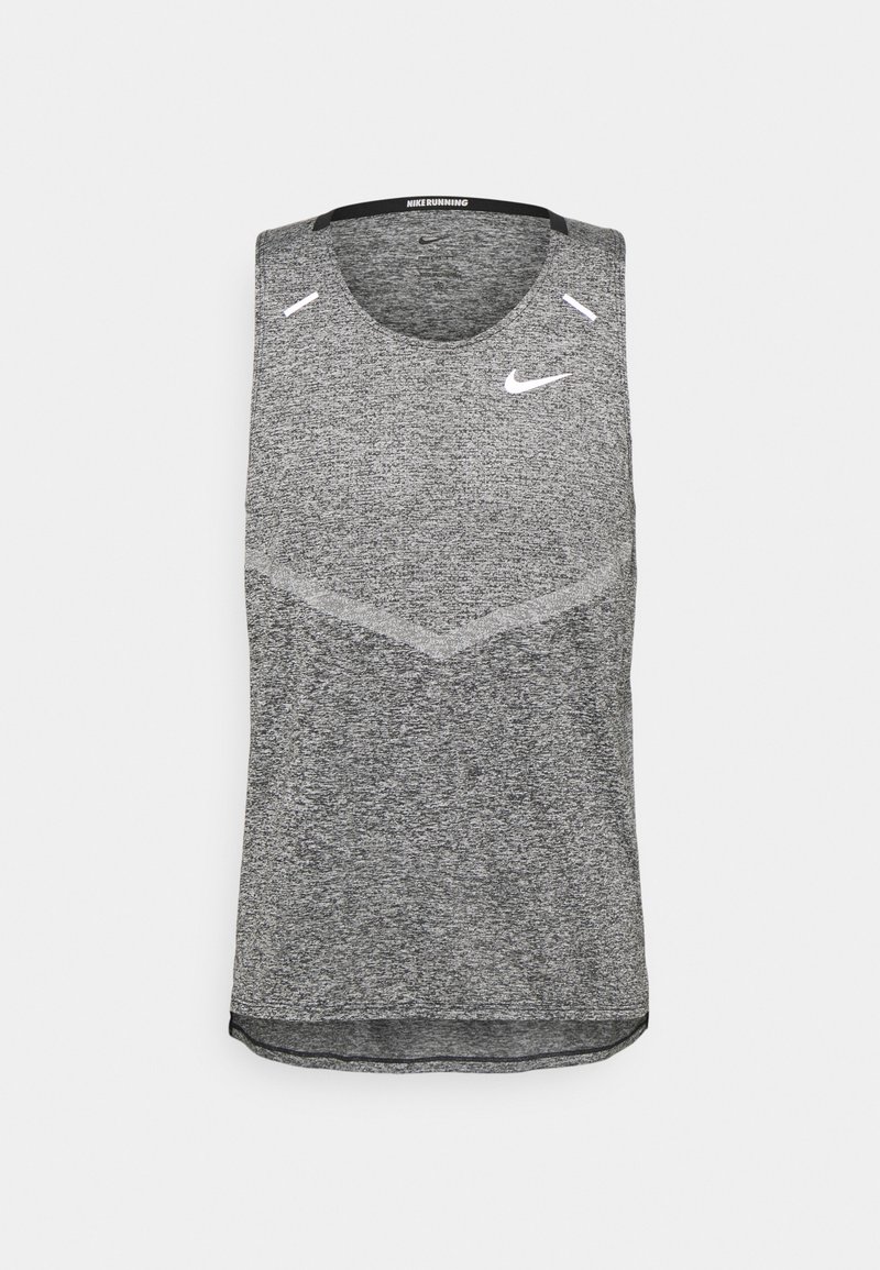 Nike Performance RISE TANK - Top - black/heather/reflective silver