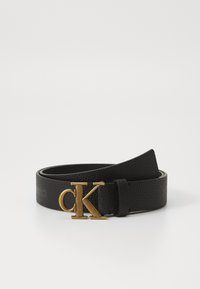 MONOGRAM BUCKLE FIXED BELT - Bælter - black / antique brass