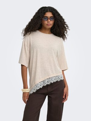 ONLY, T-SHIRT ONLGLAMOUR T-SHIRT - T-shirts print - oatmeal