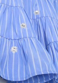 OVS TIERED WITH STRIPE PATTERN AND SEQUINS - Falda acampanada - light blue