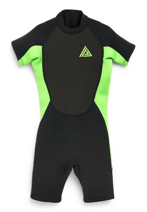 Costume da bagno - black and green short sleeve