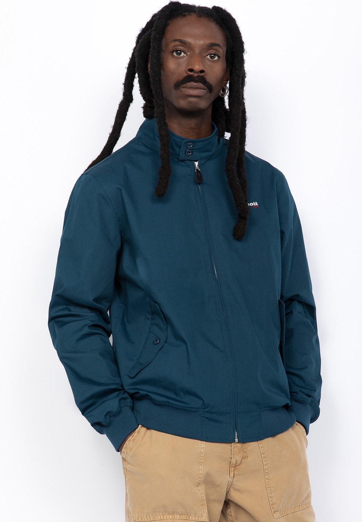 Veste Décontractée Homme Lambretta Coton Bleu - Taille L - Occasion Très Bon état - Col Montant