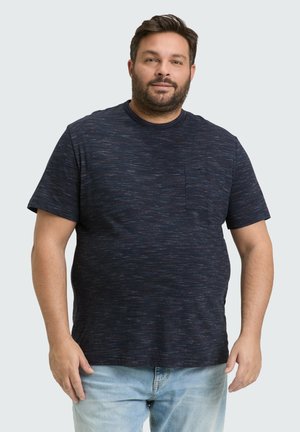 PLUS SIZE IN MIT BRUSTTASCHE - T-Shirt basic - navy red multi inject