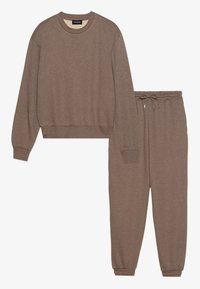 SWEAT SET - Tepláky - mottled brown