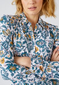 Damart À VOLANTS - Blusa - blanc fleuri