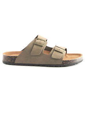 DOUBLE STRAP STANDARD - Pantolette flach - taupe