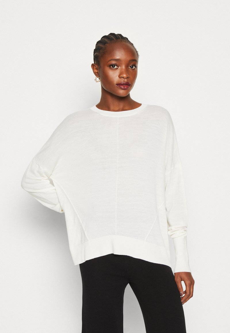 Banana Republic DROP SHOULDER CREW Jumper ivory/offwhite Zalando.ie