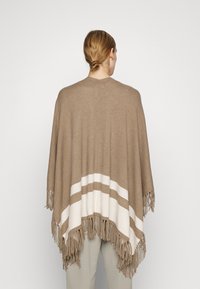 Repeat PONCHO - Capa - taupe/cre