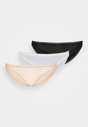 BIKINI 3 PACK BOTTOMS UP REFRESH - Trusser - black/white/honey almond