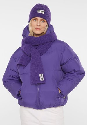 SENSES.THE LABEL, SENSES.THE LABEL SCHAL IN RIPPSTRICK - Scarf - purple