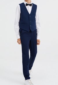 WE Fashion MET STRUCTUUR - Anzugweste - blue