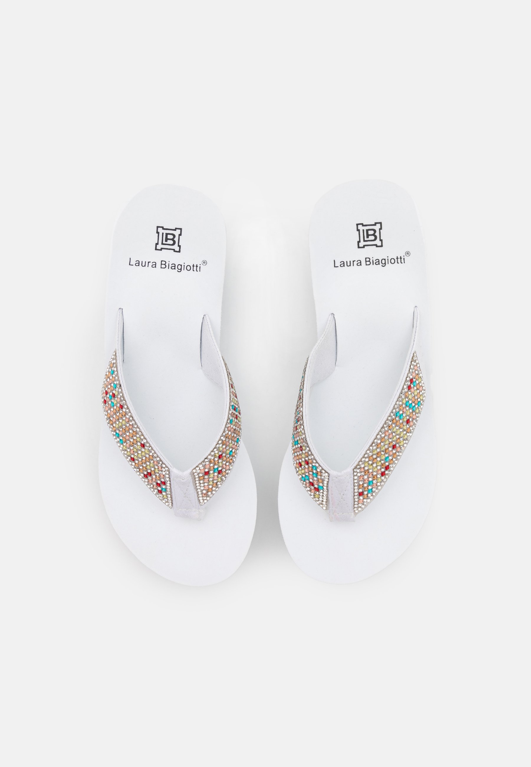 Laura Biagiotti T-bar sandals - white - Zalando.de