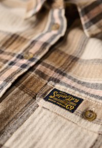 Superdry & Co Button-down blouse - beige cream check