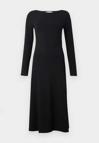 FLARE MIDI DRESS  - Jerseykjole - black