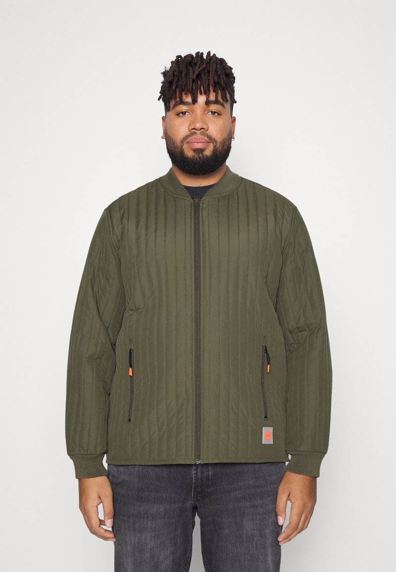 Jack's Sportswear - VERTICAL QUILTED JACKET - Overgangsjakke - army, Forstør