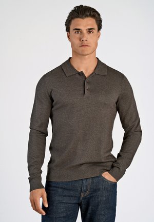Lindbergh Poloshirt - dk brown mel
