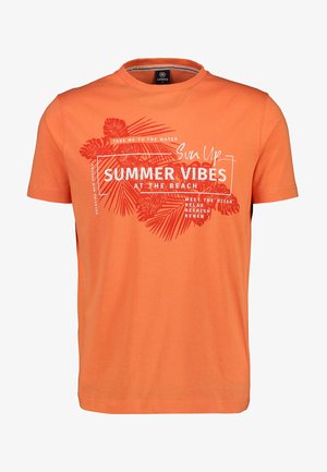 MIT FRONTPRINT - Print T-shirt - orange