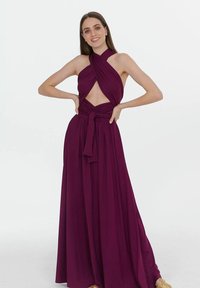 NAOKO Žerzejové šaty - dark purple