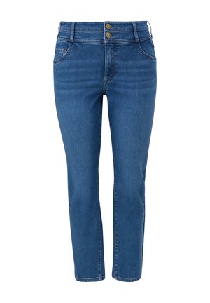 MIT BREITEM BUND - Jeans Slim Fit - blau