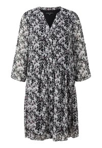 comma MIT KNOPFLEISTE - Blusenkleid - schwarz
