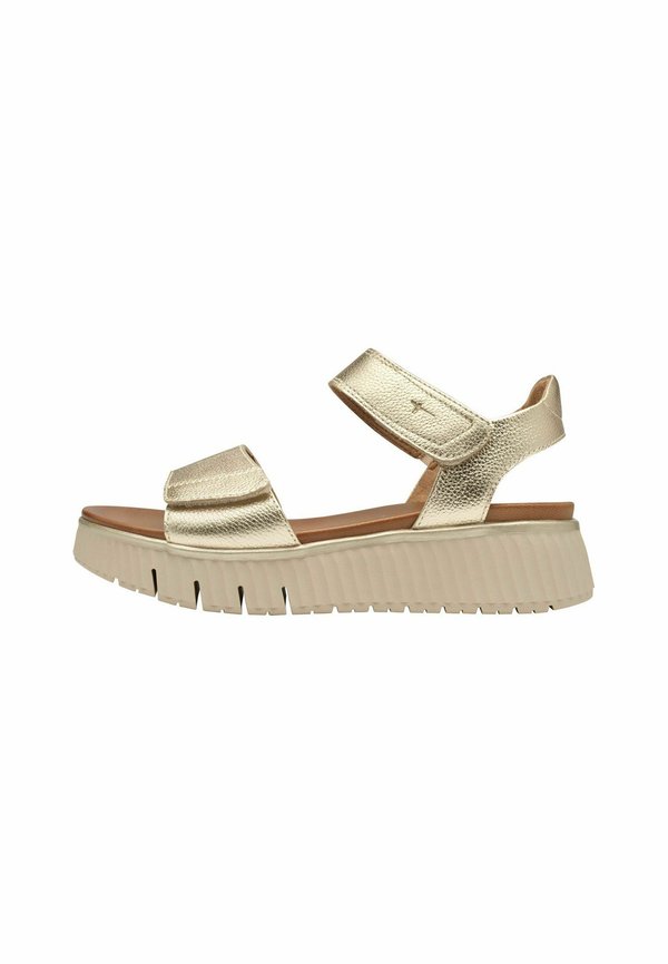 Plateausandalette - lt gold