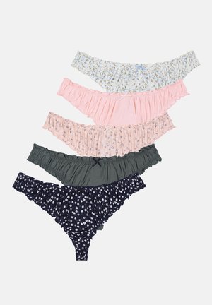 5 PACK - Stringi - grey-blue/light pink/white