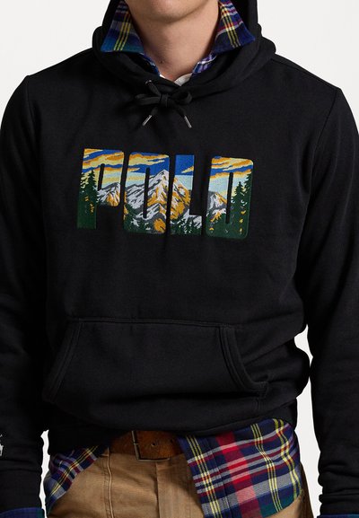 Polo Ralph Lauren LOGO FLEECE HOODIE - Hoodie - black