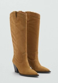 Mango Škornji v kavbojskem/motorističnem slogu - brown