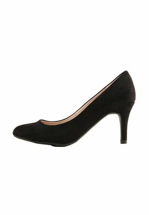 WIDE FIT - LOW STILETTO ROUND TOE COURT - Escarpins - black