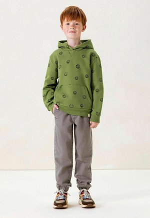 MIT SMILEY PRINT - Hoodie - grün