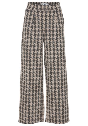 ICHI IHKATE WIDE - Pantalones - doeskin houndstooth