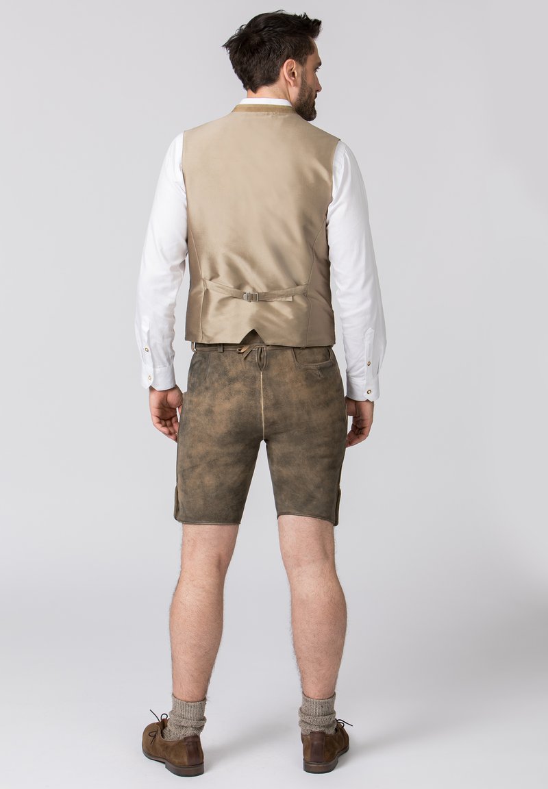 Stockerpoint Trachtenlederhose Bastian - Pantaloni In Pelle Di Capra Per Uomo - Autentico Look Tradizionale Bavarese Con Cintura Inclusa - Modello Falkenstein
