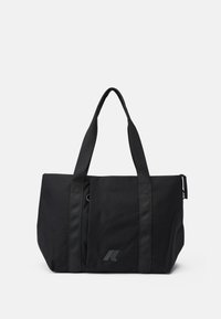 Sac fourre-tout noir en tissu durable, avec deux poign�ées robustes, une finition texturée et un design minimaliste avec un accent logo.