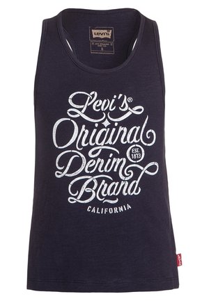 Granatowy bezrękawnik Levi's z białym napisem "Levi's Original Denim Brand California Est. 1873."
