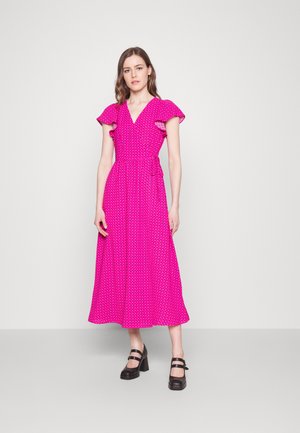 ONLY Tall ONLNAOMI MIDI WRAP DRESS  - Μάξι φόρεμα - very berry aop/dots on line