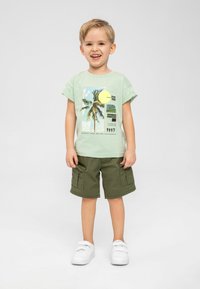 MINOTI SHORT SLEEVE 3 PACK - Pamata T-krekls - mint grey white