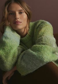 Next BOUCLE CREW NECK - Džemperis - green