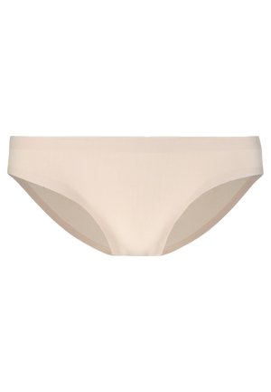 Lichtbeige naadloze slipjes met een gladde textuur. Biedt een lage taille en een minimalistisch ontwerp, geschikt voor dagelijks gebruik.