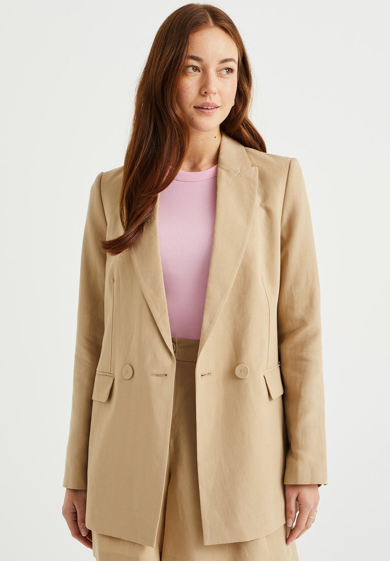 WE Fashion REGULAR FIT Kurzmantel beige Zalando.de