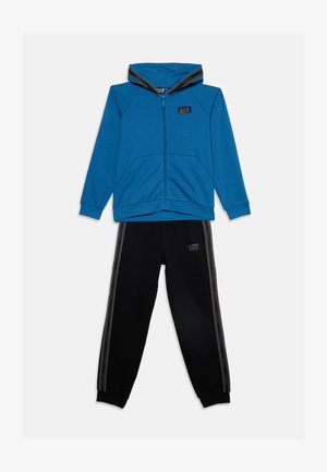 EA7 Emporio Armani, TRAIN LOGO SERIES UNISEX SET - Φούτερ με φερμουάρ - blue/black
